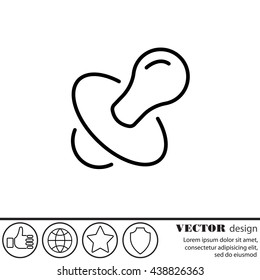 Web line icon. Nipple