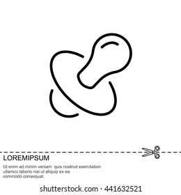 Web line icon. Nipple