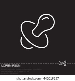 Web line icon. Nipple