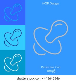 Web line icon. Nipple