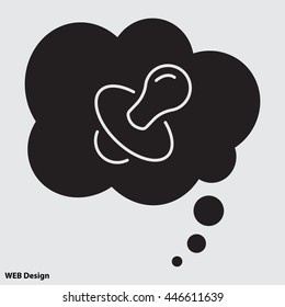 Web line icon. Nipple