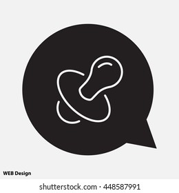 Web line icon. Nipple