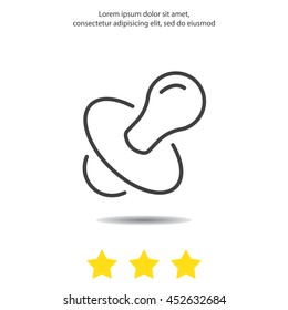 Web line icon. Nipple