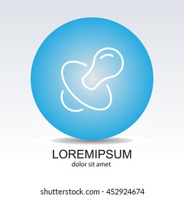Web line icon. Nipple