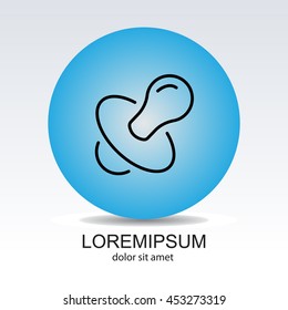 Web line icon. Nipple