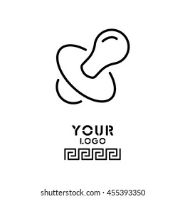Web line icon. Nipple