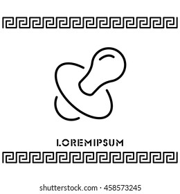 Web line icon. Nipple