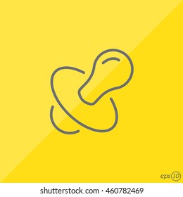 Web line icon. Nipple