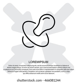 Web line icon. Nipple