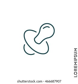 Web line icon. Nipple