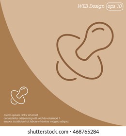 Web line icon. Nipple