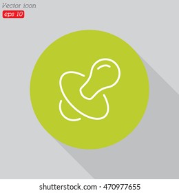 Web line icon. Nipple