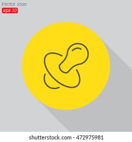 Web line icon. Nipple