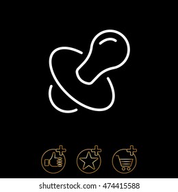 Web line icon. Nipple