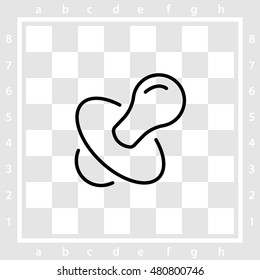 Web line icon. Nipple