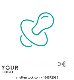 Web line icon. Nipple