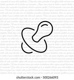 Web line icon. Nipple