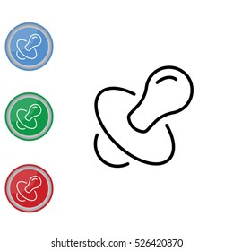 Web line icon. Nipple