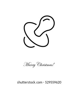 Web line icon. Nipple