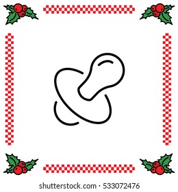 Web line icon. Nipple