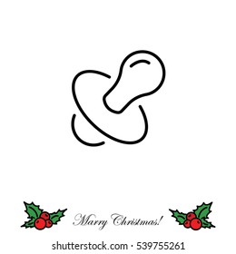 Web line icon. Nipple
