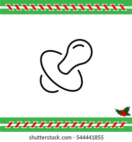 Web line icon. Nipple