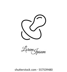 Web line icon. Nipple