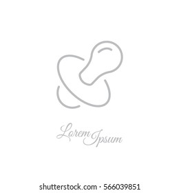 Web line icon. Nipple