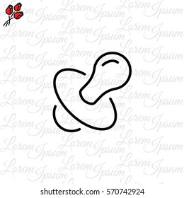 Web line icon. Nipple