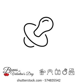 Web line icon. Nipple