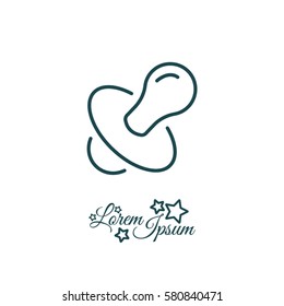 Web line icon. Nipple