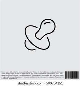 Web line icon. Nipple