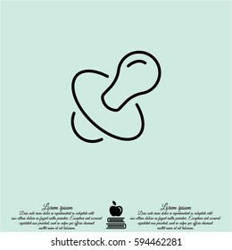Web line icon. Nipple