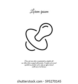 Web line icon. Nipple