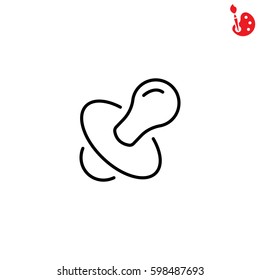 Web line icon. Nipple