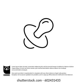Web line icon. Nipple