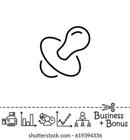Web line icon. Nipple