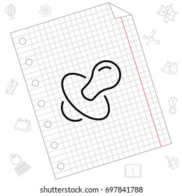 Web line icon. Nipple
