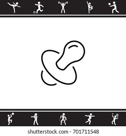 Web line icon. Nipple