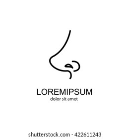 Web line icon. Nose