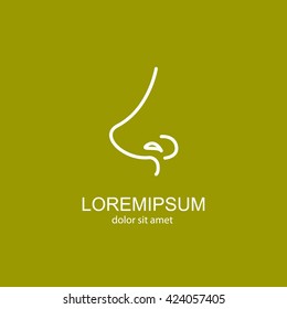 Web line icon. Nose
