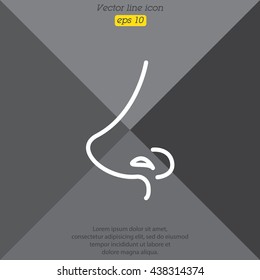 Web line icon. Nose