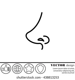 Web line icon. Nose