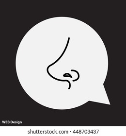 Web line icon. Nose