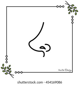 Web line icon. Nose