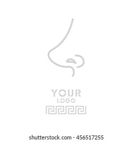 Web line icon. Nose