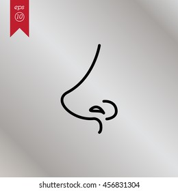 Web line icon. Nose