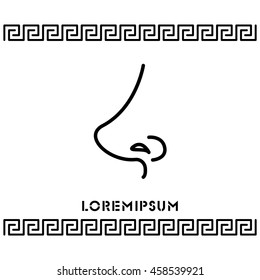 Web line icon. Nose