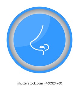 Web line icon. Nose