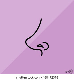 Web line icon. Nose